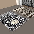 Modern Square Carpet Carpet 3d model