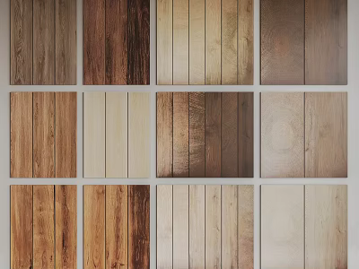 Wood grain board 3d model
