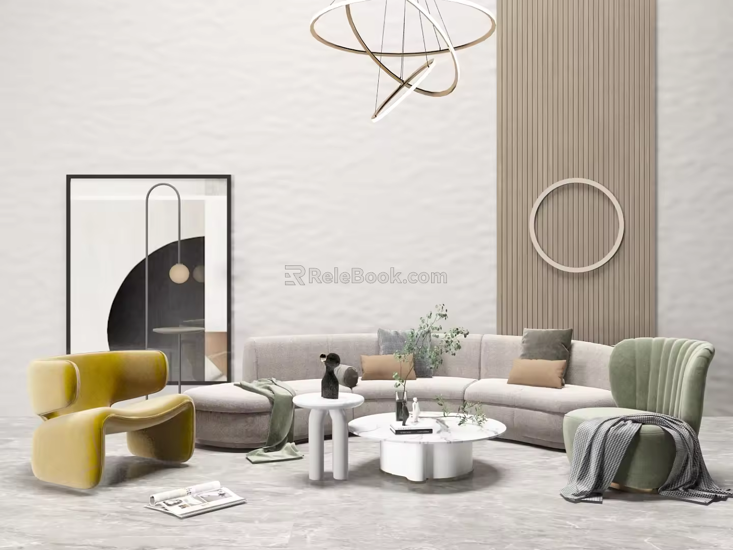 Modern Sofa Coffee Table Combination Simple Sofa Coffee Table Combination 3d model