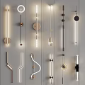 Style wall lamp bedside reading lamp long wall lamp linear wall lamp 3d model