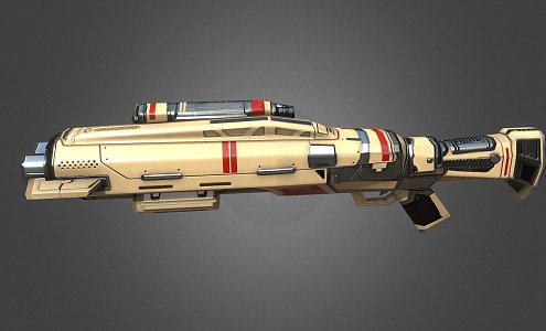 Sci-fi shotgun 3d model