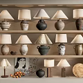 Quiet Ancient Table Lamp Pottery Pot Ceramic Utensils Moon Lamp Ornaments 3d model