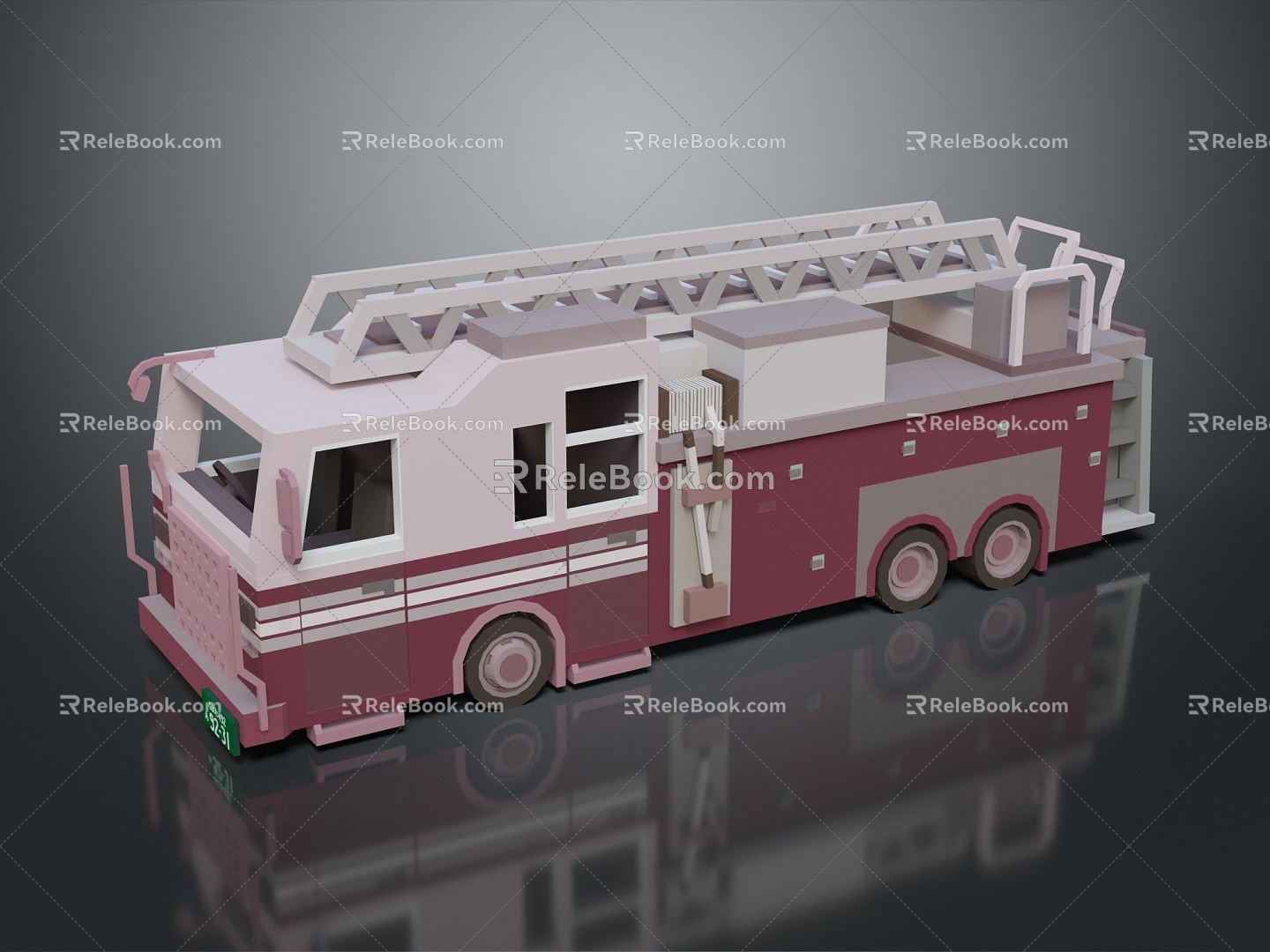 Modern toy car fire truck fire truck ambulance special vehicle 3d model