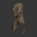 Brown Medieval Style Hooded Cloak With Adjustable Tie Adult Cosplay Costume
