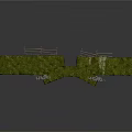 Broken Stone Bridge Structure With Wooden Railings Green Vegetation And Gravel