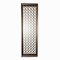 Wooden Room Divider With Geometric Lattice Pattern For Interior Space Separation 3d model