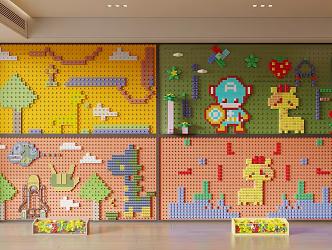 Lego Building Blocks Toy Wall Building Blocks Wall Lego Wall 3d model