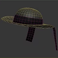 Gray Wide Brim Hat With Dark Band Stylish Design For Casual Wear