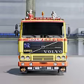 Yellow Volvo Truck With Northstar Writing Parked In Industrial Indoor Space