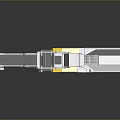 Yellow And Gray Tracked Mobile Industrial Machine With Conveyor Belt And Operator Cabin