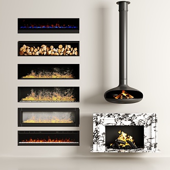 Modern Fireplace Electronic Fireplace Stove 3d model