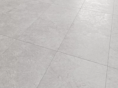 Gray Tile Floor Surface with Smooth Texture and Modern Interior Design 3d model