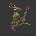 Modern Exercise Bike With Blue Accents Sturdy Frame And Comfortable Seat