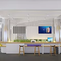 Modern Digital Store Interior Design With White Display Counters And Electronic Devices