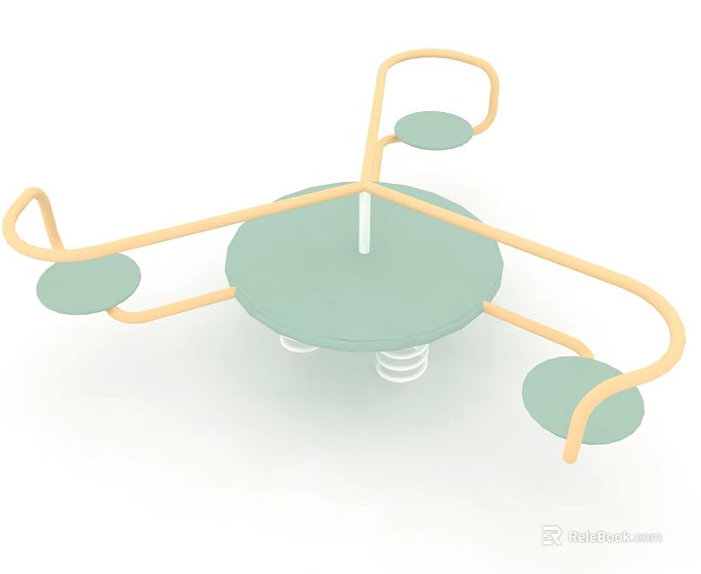 Green Hinged Door With Yellow Frame For Modern Home Interior Design 3d model