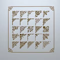 Carved Window Design Featuring Intricate Patterns And Elegant Lattice Decorative Details 3d model