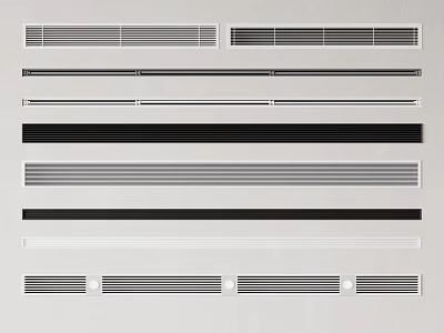 Various Designs Of Air Conditioner Vents Displayed 3d model