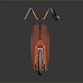 Orange Electric Motorcycle With Transparent Body RideShare Logo Reflective Wheels And Modern Design