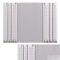 Gray And Beige Decorative Wall Panels With Geometric Textured Design For Home Interior