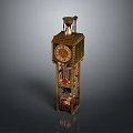 Floor Clock Big Clock Retro Clock Retro Clock Retro Clock Large Clock Pendulum Furnishings 3d model