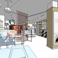 Modern Furniture Specialty Store with Window Display Interior Lighting and Decor