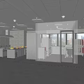 Spacious Modern Commercial Kitchen With Stainless Steel Equipment And Open Layout