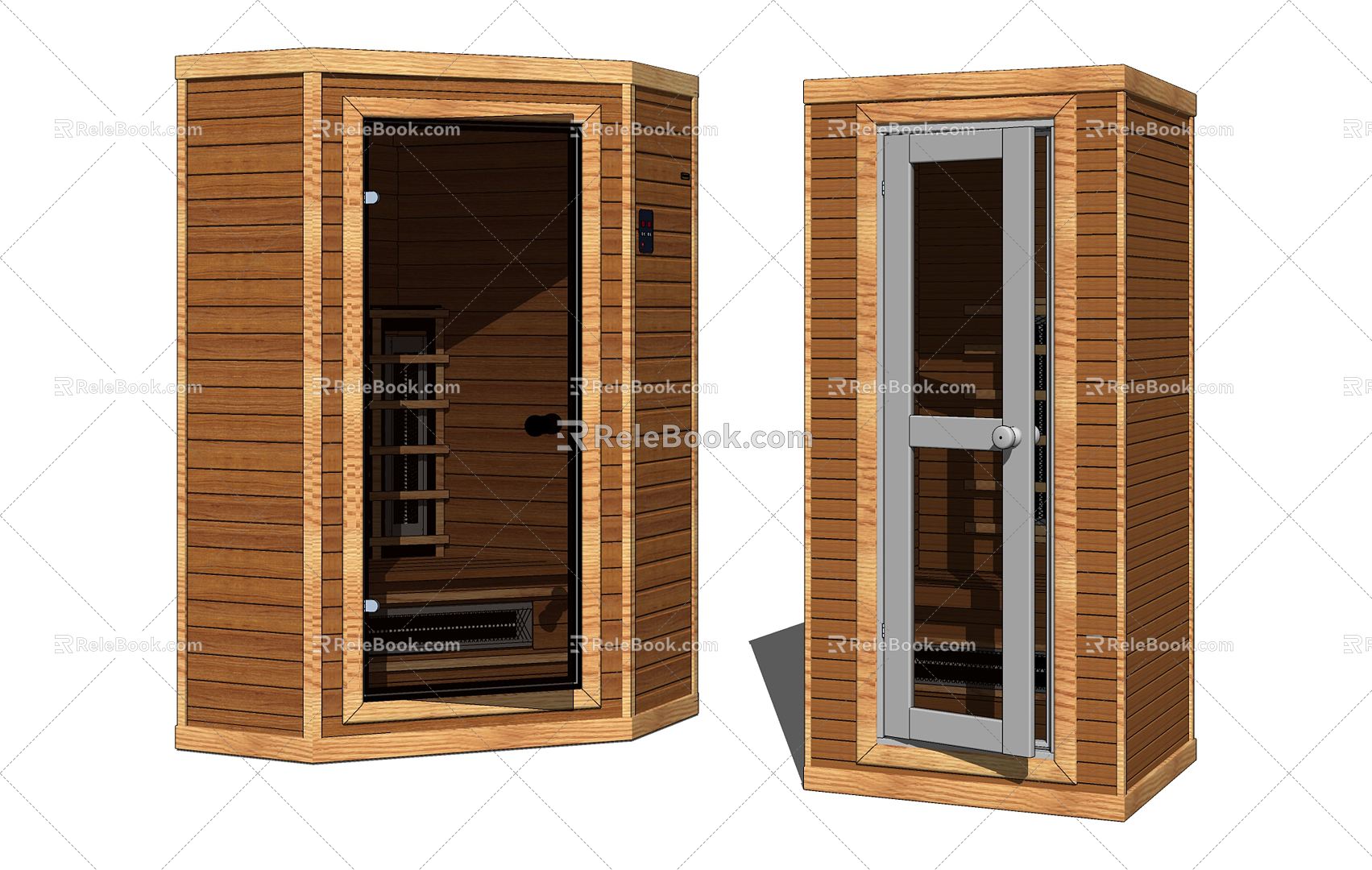 Modern sauna room sweat room sauna room 3d model