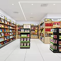Mall Convenience Store Interior With Shelves Coca-Cola Refrigerator Ice Cream Display Checkout Counter
