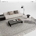 Modern Sofa Coffee Table Combination Sofa Coffee Table 3d model