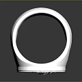Men's Silver Engraved Ring With Intricate Design And Shiny Surface Fashion Accessory