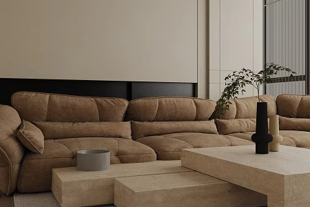 Three-seat sofa 3d model