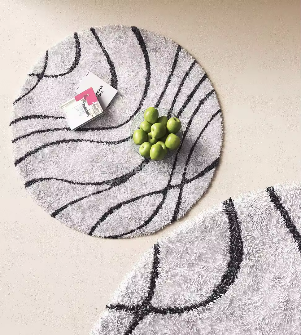 Modern Round Carpet 3d model