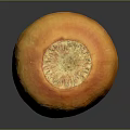 Fresh Ripe Orange Fruit Cut Open Revealing Seed Filled Interior On Dark Surface