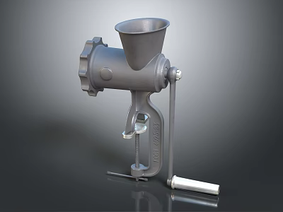 Sturdy Metal Manual Meat Grinder Hand Crank Design Kitchen Appliance For Home Use 3d model