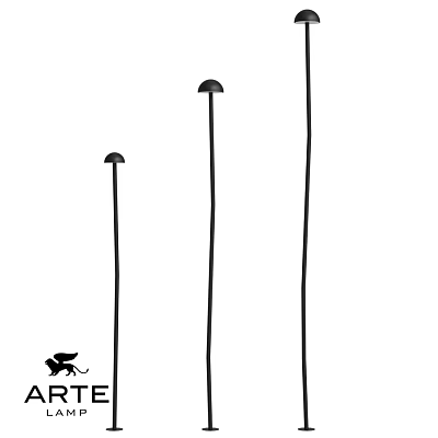 Modern Outdoor Garden Lights in Various Heights with Small Animal Figure 3d model