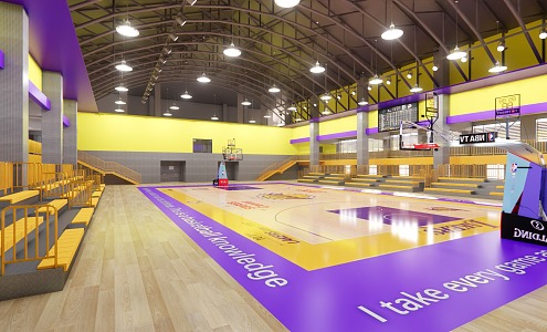 Modern Basketball Gymnasium Sports Venue Gymnasium Basketball Rack Basketball Game Venue Basketball Grounds Basket 3d model