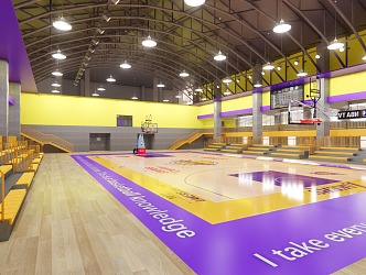 Modern Basketball Gymnasium Sports Venue Gymnasium Basketball Rack Basketball Game Venue Basketball Grounds Basket 3d model