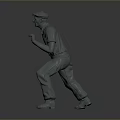 3D Male Character Model With Cap Standing Pose And Hand Gestures 3d model