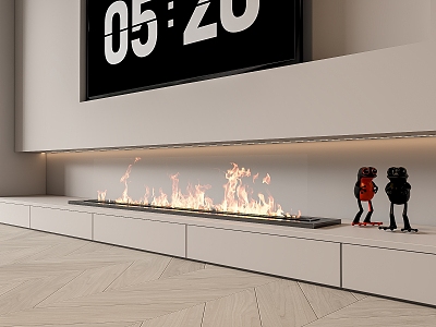 Modern Fireplace Electronic Fireplace Stove 3d model