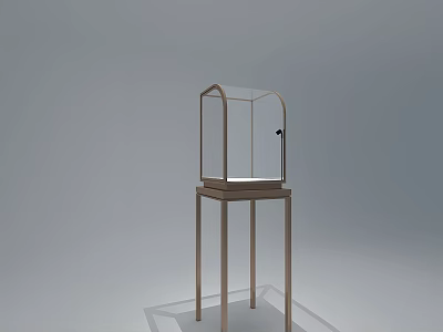 Jewelry Store Glass Display Case With Metal Stand For Elegant Jewelry Presentation 3d model