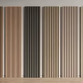 Various Colored Vertical Stripe Wall Panels Neatly Arranged In Interior Space
