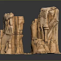 Artistic Hand Carved Wooden Sculptures With Intricate Details And Natural Texture