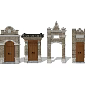 Diverse Style Entrance Gates With Traditional Modern Architectural Elements And Ornate Details