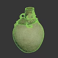 Handcrafted Cream Colored Clay Vase With Brown Decorative Patterns And Handles For Home Decoration