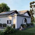 New Chinese style public toilet SU model 3d model