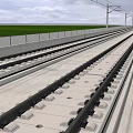 modern high-speed railway deck 3d model