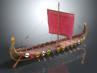 Modern Ship Pirate Ship Wooden Ship 3d model