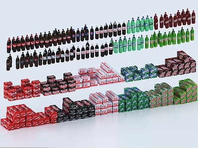 Shelf Container Commodity Cabinet Food Cabinet Supermarket Container Supermarket Shelf Beverage Department Store Commodity Food 3d model