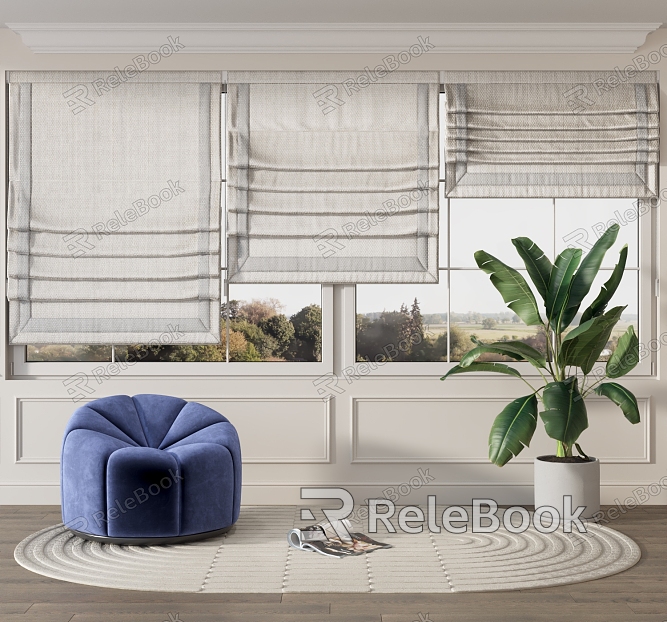 Modern Curtain Fabric Curtain model