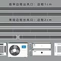 Air Conditioner Fan with Ultra Narrow 1cm Frame and Regular 2cm Frame Air Outlets